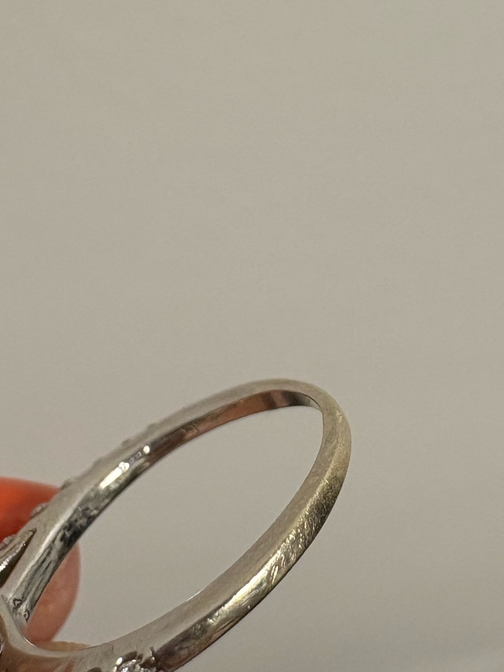 Elegant Silver Lab Diamond Engagement Ring - Picture 11 of 13